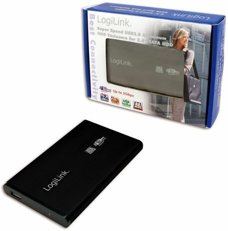 UA0106 USB 3.0 HDD Enclosure voor 2,5&quot; SATA HDD (zwart)