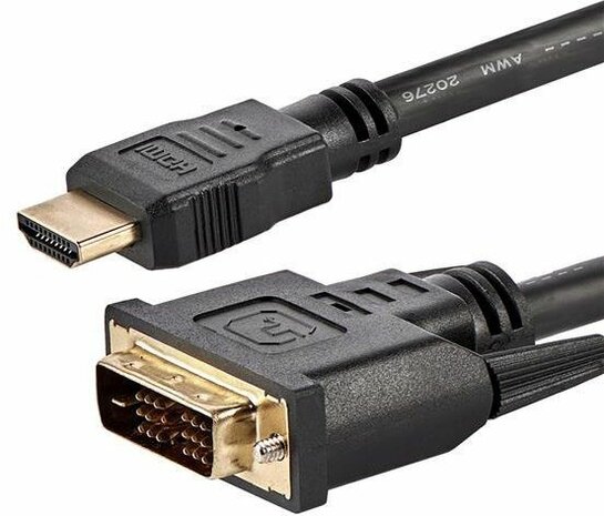 HDMI naar DVI-D kabel M/M (1,8 meter, zwart)