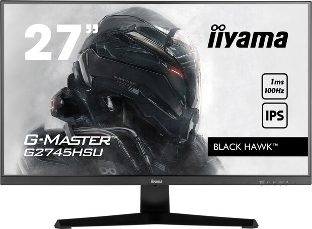 G-MASTER Black Hawk G2745HSU-B1 LED 27&quot;, 1920 x 1080 Full HD, 100 Hz, IPS, 1 ms, HDMI, DisplayPort, speakers, mat zwart