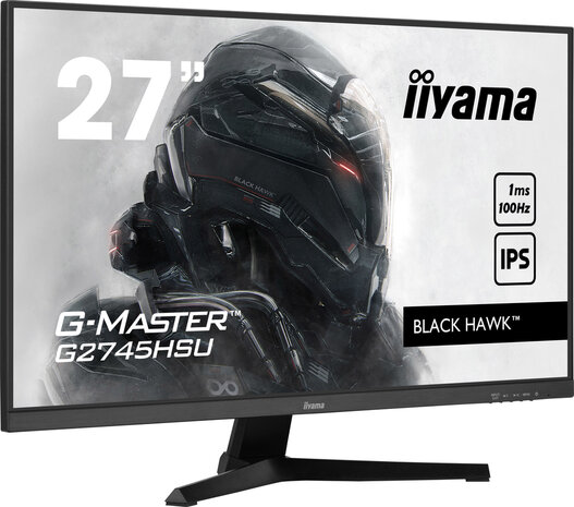 G-MASTER Black Hawk G2745HSU-B1 LED 27&quot;, 1920 x 1080 Full HD, 100 Hz, IPS, 1 ms, HDMI, DisplayPort, speakers, mat zwart