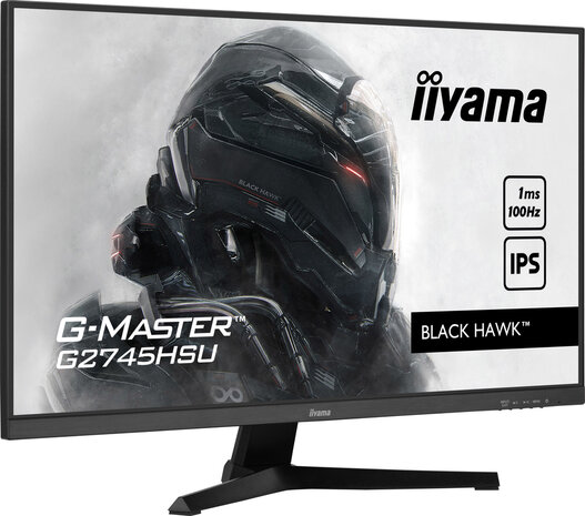 G-MASTER Black Hawk G2745HSU-B1 LED 27&quot;, 1920 x 1080 Full HD, 100 Hz, IPS, 1 ms, HDMI, DisplayPort, speakers, mat zwart