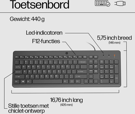 150 Wired Keyboard (Azerty)