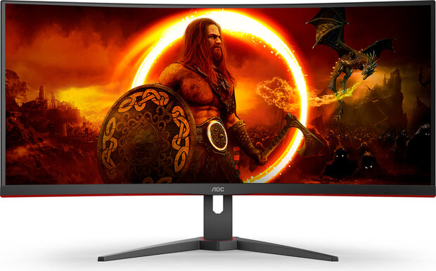 Gaming CU34G2XE/BK LED gaming curved 34&quot;, 3440 x 1440 WQHD, 144 Hz, VA, 4000:1, HDR10, 1 ms, HDMI, DisplayPort, zwart/rood