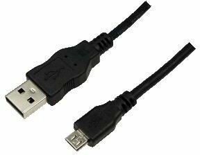 USB 2.0 kabel : USB A naar micro-B (3 meter, zwart)