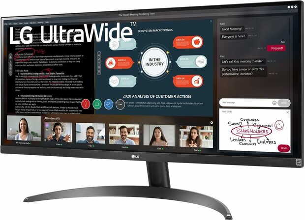 29WP500-B LED 29&quot;, 2560 x 1080 UWFHD, IPS, 1000:1, HDR10, 5 ms, 2 x HDMI