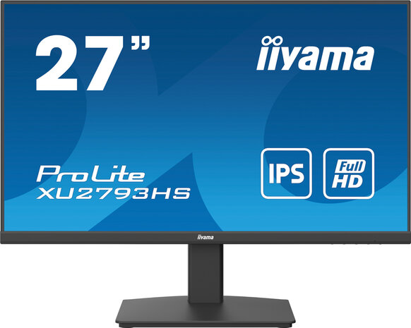 ProLite XU2793HS-B6 LED 27&quot;, 1920 x 1080 Full HD, 100 Hz, IPS, 1000:1, 1 ms, HDMI, DisplayPort, speakers, mat zwart