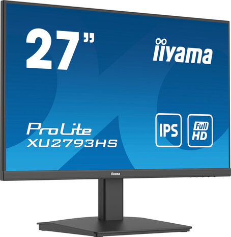 ProLite XU2793HS-B6 LED 27&quot;, 1920 x 1080 Full HD, 100 Hz, IPS, 1000:1, 1 ms, HDMI, DisplayPort, speakers, mat zwart