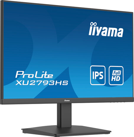 ProLite XU2793HS-B6 LED 27&quot;, 1920 x 1080 Full HD, 100 Hz, IPS, 1000:1, 1 ms, HDMI, DisplayPort, speakers, mat zwart