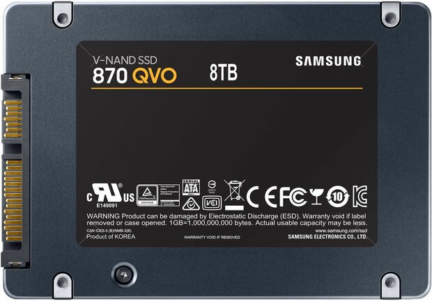 8000 GB MZ-77Q8T0BW 870 QVO SSD (encrypted, 2,5&quot;, SATA 6 Gb/s, 8 GB cache, 256-bit AES, TCG Opal Encryption)