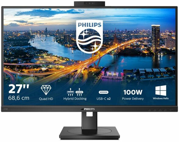 B Line 276B1JH LED 27&quot;, 2560 x 1440 QHD, IPS, 1000:1, 4 ms, HDMI, DisplayPort, USB-C, speakers