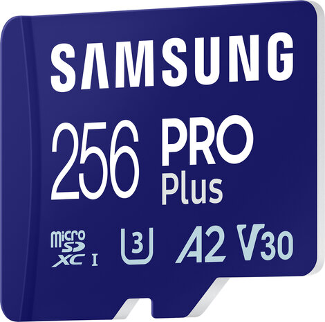 MB-MD256SB/WW Pro Plus Flash memory card 256 GB (A2, Video Class V30, UHS-I U3, Class 10, microSDXC UHS-I, blauw)