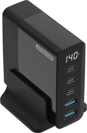 CH-1004 140 Watt Power Delivery Desktop Charger (met LED display)