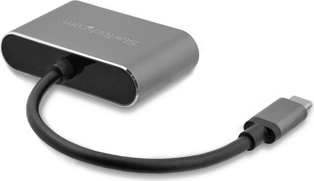 CDP2HDVGA USB-C naar VGA &amp; HDMI Adapter (aluminum, USB-C multiport adapter, 6-in-1, 15,24 cm)