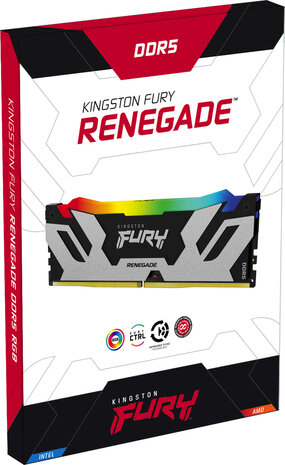 KF572C38RSAK2-32 FURY Renegade RGB DDR5 kit 32 GB, DIMM 288-pin, 4800 MHz, PC5-38400, CL40 (2 x 16 GB)