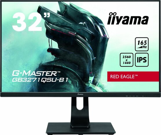 G-MASTER Red Eagle GB3271QSU-B1 LED 32&quot;, 2560 x 1440 WQHD, IPS, 1200:1, 1 ms, 2 x HDMI, 2 x DisplayPort, speakers, mat zwart