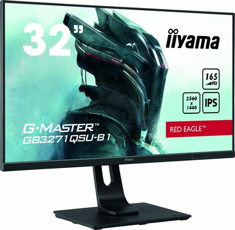 G-MASTER Red Eagle GB3271QSU-B1 LED 32&quot;, 2560 x 1440 WQHD, IPS, 1200:1, 1 ms, 2 x HDMI, 2 x DisplayPort, speakers, mat zwart