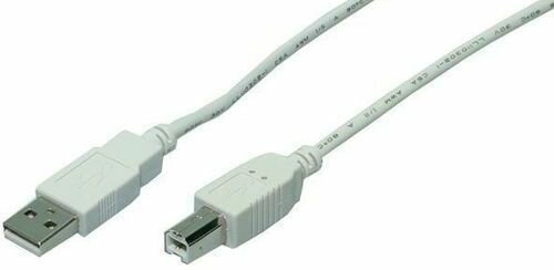 USB 2.0 kabel : A M naar B M (3 meter, grijs)