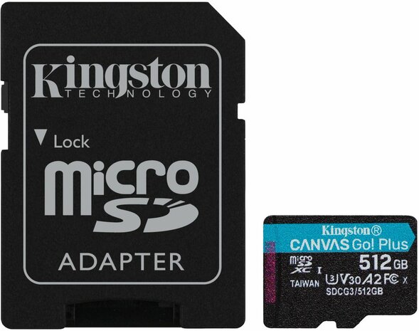 SDCG3/512GB Canvas Go! Plus Flash memory card 512 GB (A2, Video Class V30, UHS-I U3, Class 10, microSDXC UHS-I)