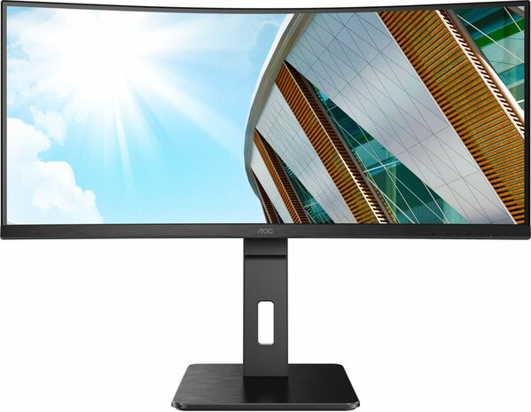 CU34P2A LED 34&quot;, curved, 3440 x 1440 Ultra WQHD, VA, 3000:1, 1 ms, 2 x HDMI, DisplayPort, speakers, zwart