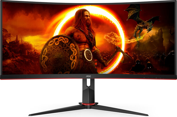 Gaming CU34G2XP/BK LED curved 34&quot;, 3440 x 1440 WQHD, 180 Hz, VA, 4000:1, DisplayHDR 400, 1 ms, 2 x HDMI, 2 x DisplayPort, speakers, zwart)