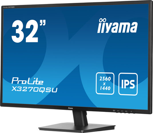 ProLite X3270QSU-B1 LED 32&quot;, 2560 x 1440 WQHD 100 Hz, IPS, 1200:1, 3 ms, 2 x HDMI, DisplayPort, speakers, mat zwart