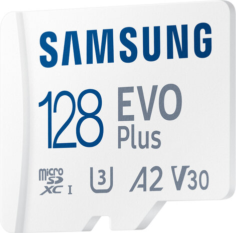 EVO Plus MB-MC128S Flash memory card 128 GB (A2, Video Class V30, UHS-I U3, Class 10, microSDXC UHS-I, wit)