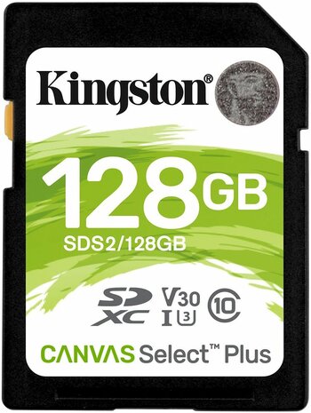 SDS2/128GB Canvas Select Plus Flash memory card 128 GB (Video Class V30, UHS-I U3, Class 10, SDXC UHS-I)