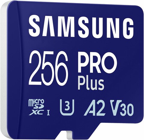 PRO Plus MB-MD256SA Flash memory 256 GB (A2, video class V30, UHS-I U3, microSDXC UHS-I, blauw)