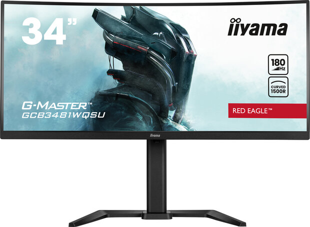 GCB3481WQSU-B1 G-Master Red Eagle 34&quot;, UW VA, curved 1500R, UWQHD, 180 Hz, 0,3 ms, 2 x HDMI, 2 x DisplayPort, 4 x USB 3.2, HDR400, speakers