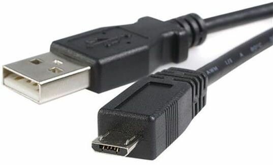 Micro USB-kabel A naar micro B (2 meter, zwart)