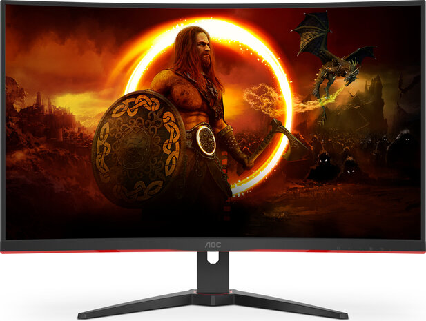 C32G2ZE/BK Curved Gaming Monitor 32&quot;, Full HD, VA Panel, 2 x HDMI, DisplayPort, 1 ms, 240 Hz, AMD FreeSync, zwart/rood