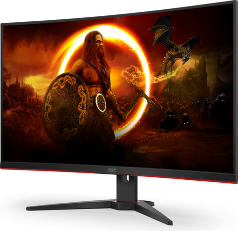 C32G2ZE/BK Curved Gaming Monitor 32&quot;, Full HD, VA Panel, 2 x HDMI, DisplayPort, 1 ms, 240 Hz, AMD FreeSync, zwart/rood