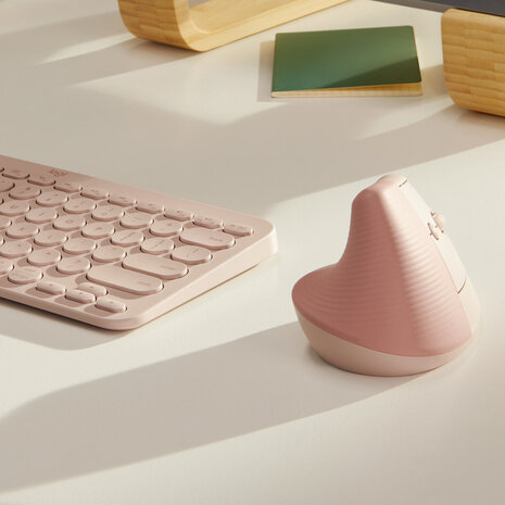 Lift Vertical Ergonomic Mouse (6 knoppen, Bluetooth, 2,4 GHz, Bolt USB-receiver, roze)