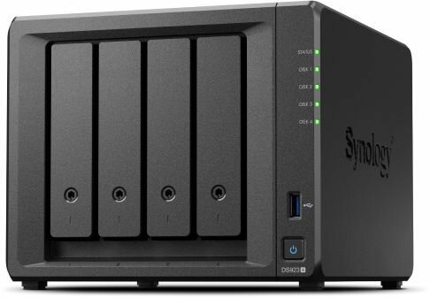 Disk Station DS923+ NAS server (4 bays, SATA 6 Gb/s, eSATA, RAID 0, 1, 5, 6, 10, JBOD, 4 GB RAM, Gigabit Ethernet, iSCSI support)