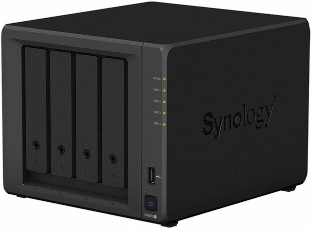 Disk Station DS923+ NAS server (4 bays, SATA 6 Gb/s, eSATA, RAID 0, 1, 5, 6, 10, JBOD, 4 GB RAM, Gigabit Ethernet, iSCSI support)