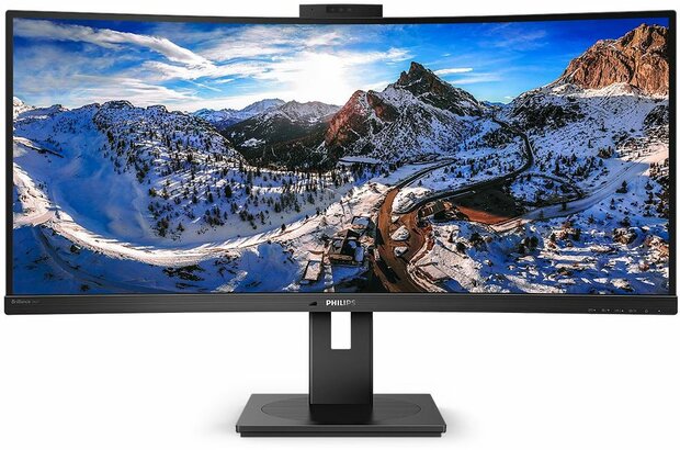 P-line 346P1CRH LED 34&quot;, curved, 3440 x 1440 WQHD 100 Hz, VA, 3000:1, DisplayHDR 400, 4 ms, HDMI, DisplayPort, USB-C, speakers, zwart