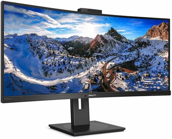 P-line 346P1CRH LED 34&quot;, curved, 3440 x 1440 WQHD 100 Hz, VA, 3000:1, DisplayHDR 400, 4 ms, HDMI, DisplayPort, USB-C, speakers, zwart