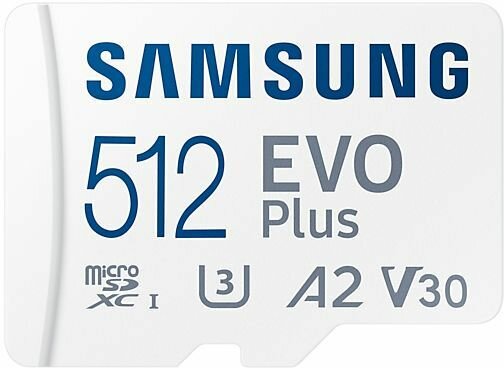 MB-MC512KA/EU EVO Plus SD 512 GB (A2, Video Class V30, UHS-I U3, Class 10, microSDXC UHS-I, wit)