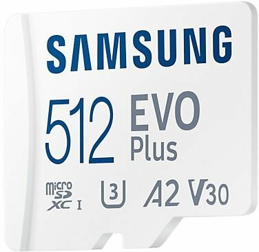 MB-MC512KA/EU EVO Plus SD 512 GB (A2, Video Class V30, UHS-I U3, Class 10, microSDXC UHS-I, wit)