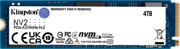 4000 GB SNV2S/4000G NV2 SSD (M.2 2280, PCIe 4.0 x4 NVMe)