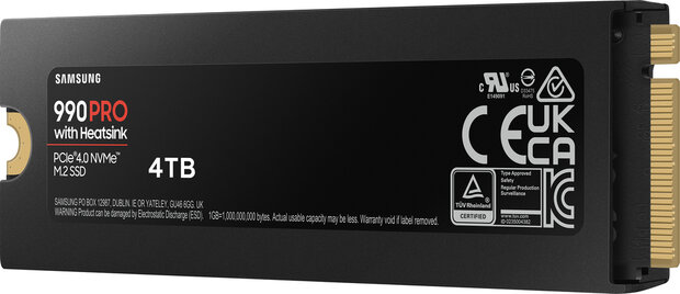 4000 GB MZ-V9P4T0CW 990 Pro (M.2 NVMe, PCIe 4.0, Heatsink)