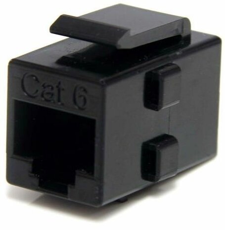 Cat6 RJ45 Keystone Jack Network Coupler F-F (zwart)