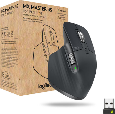 MX Master 3S for Business Mouse (ergonomisch, 7 knoppen, Bluetooth, grafiet)