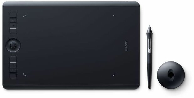 Intuos Pro Medium Digitiser (22,4 x 14,8 cm, multi-touch, electromagnetic, USB, Bluetooth, zwart)