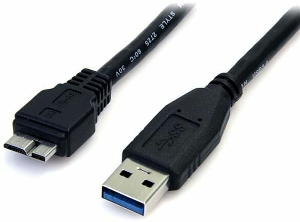 SuperSpeed USB 3.0 A naar micro B kabel M/M (0,5 meter, zwart)