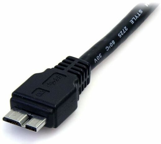 SuperSpeed USB 3.0 A naar micro B kabel M/M (0,5 meter, zwart)