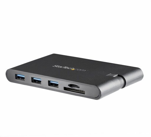 USB-C Multiport Adapter (HDMI, VGA, 3 x USB 3.0, SD, zwart)