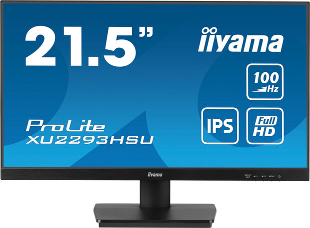 ProLite XU2293HSU-B7 LED 22&quot;, 1920 x 1080 Full HD, 100 Hz, IPS, 1000:1, 1 ms, HDMI, DisplayPort, speakers, mat zwart