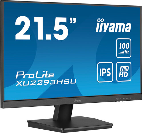 ProLite XU2293HSU-B7 LED 22&quot;, 1920 x 1080 Full HD, 100 Hz, IPS, 1000:1, 1 ms, HDMI, DisplayPort, speakers, mat zwart