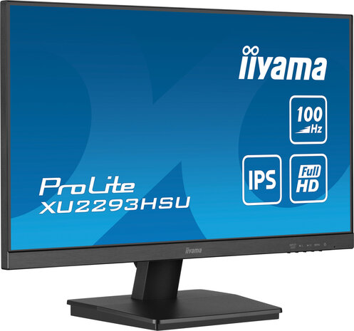 ProLite XU2293HSU-B7 LED 22&quot;, 1920 x 1080 Full HD, 100 Hz, IPS, 1000:1, 1 ms, HDMI, DisplayPort, speakers, mat zwart